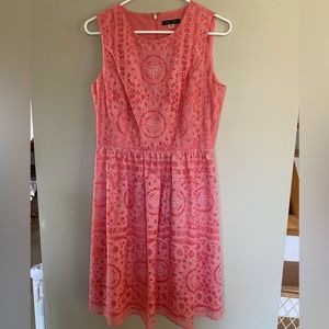 Tommy Hilfiger size 6 coral/pink midi dress